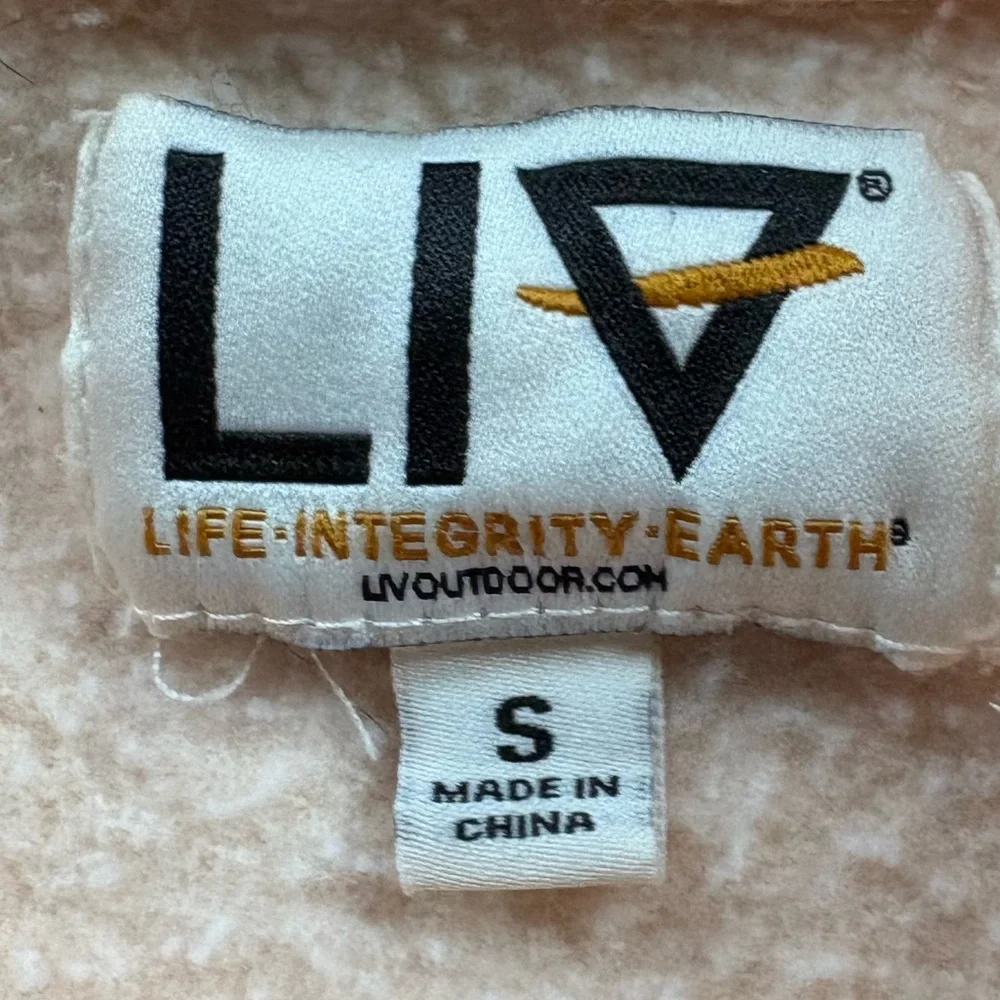LIV Outdoor Life Integrity Earth Ombré Orange Crewneck Sweatshirt Size Small EUC